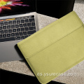 Funda de folio de laptop de cuero impermeable para MacBook